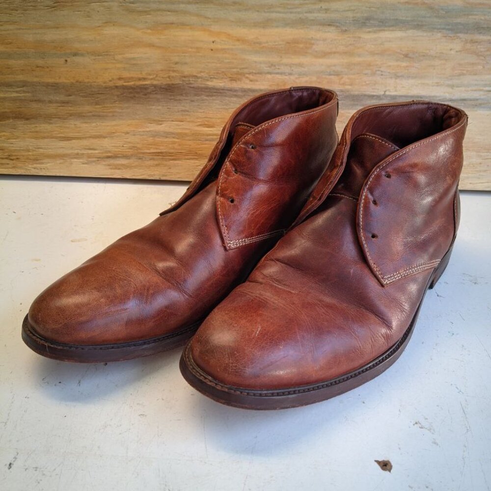 JOHNSTON & MURPHY RED BROWN OILED COPELAND CHUKKA MENS SIZE 13